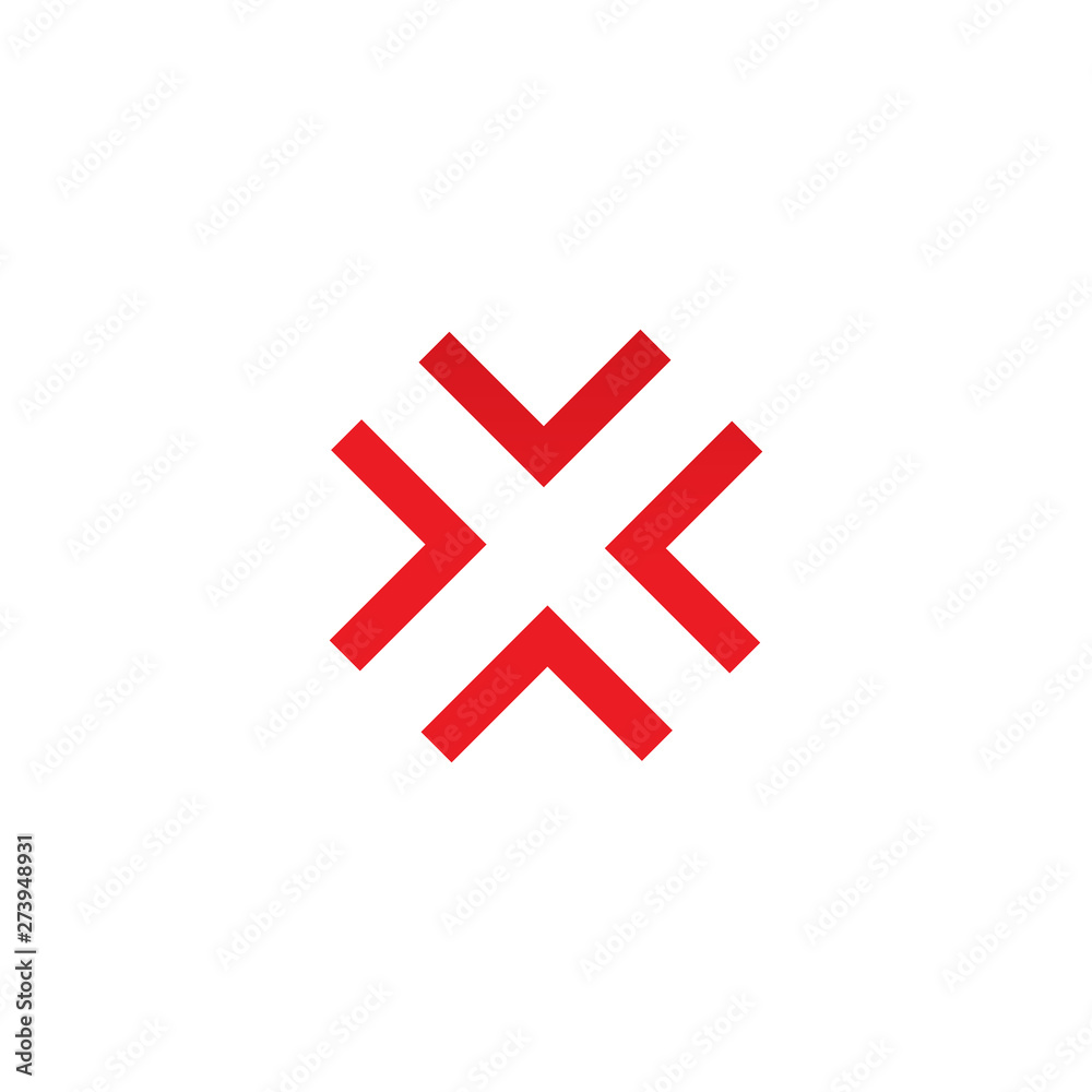 Obraz premium X letter initial logo design vector template