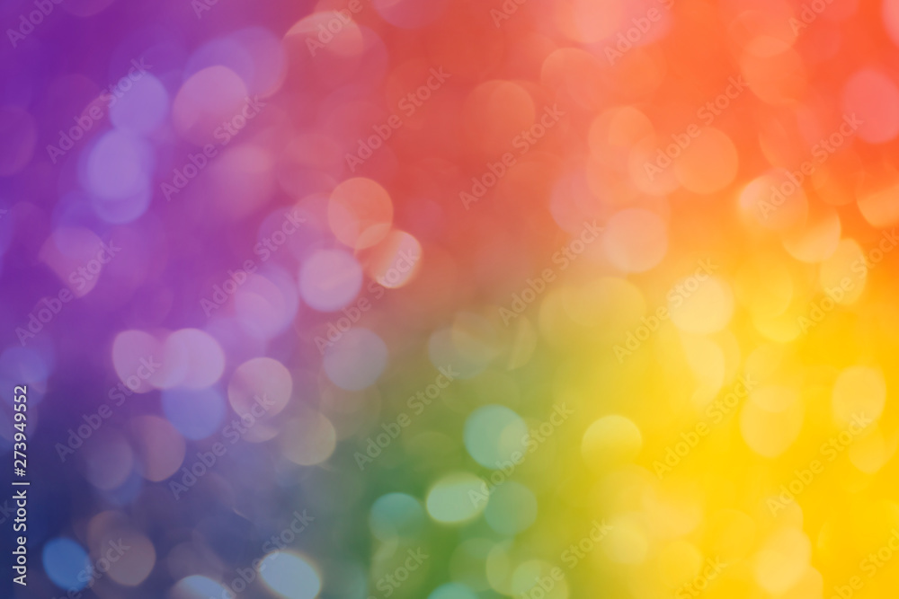 Obraz premium Rainbow Colored Background with Sparkling Bokeh Perfect for a Slide Presentation