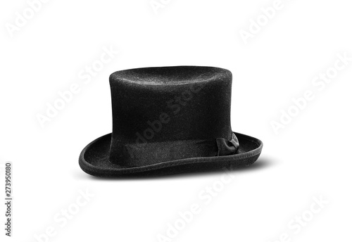 Black Top Hat isolated on white background