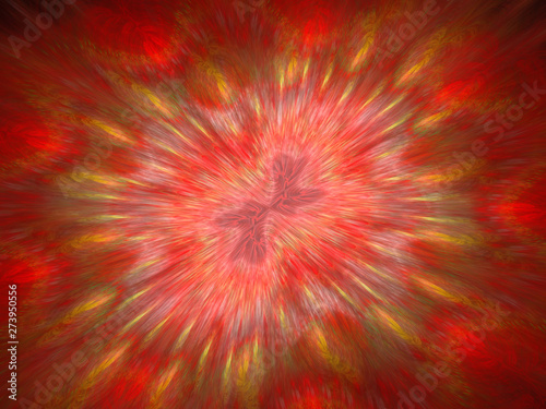 Abstract Red Illustration - Soft Iridescent Colorful Cloud of Brilliant Energy, Glowing Plasma. Smoke, Energy Discharge, Digital Flames, Artistic Design
