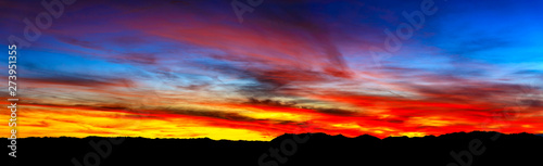 panorama of Sunset over Horizon