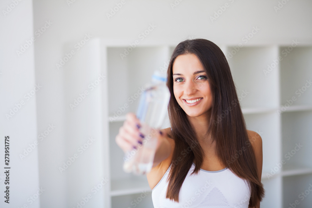 Health, Beauty, Diet Concept. Happy Woman Drinking Water. Drinks Health, Beauty, Diet Concept. Happy Woman Drinking Water. Drinks