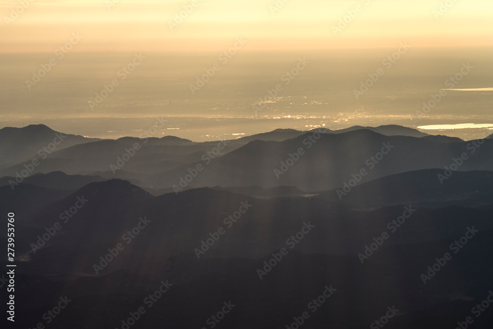 Mountain sunrise over Mt Evans Mountain sunrise over Mt Evans