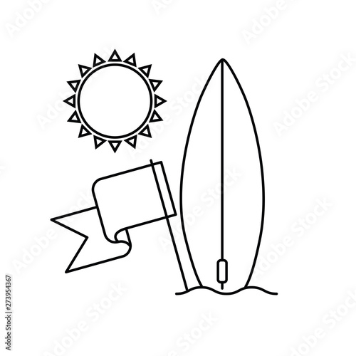 silhouette of surfboard on white background