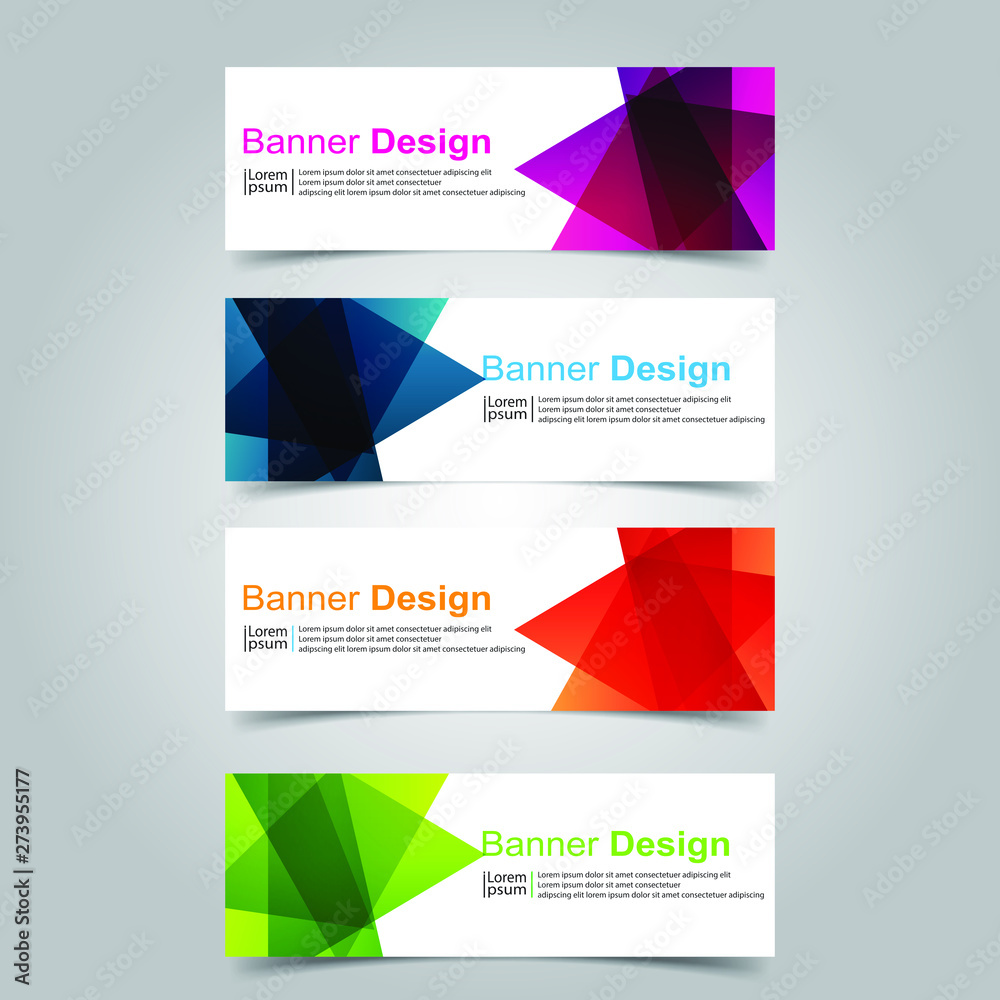 Vector abstract design banner web template