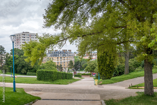 Butte du chapeau rouge park in Paris