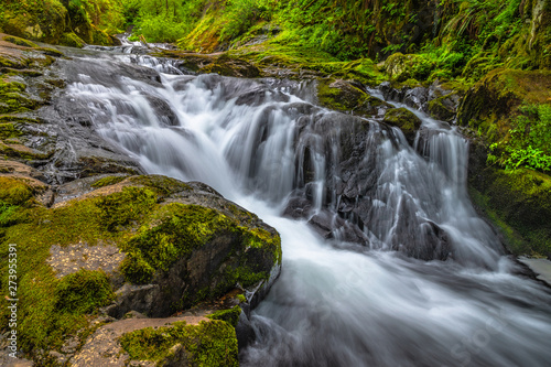 Beautiful Sunset Hike Up Sweet Creek Falls in Oregon