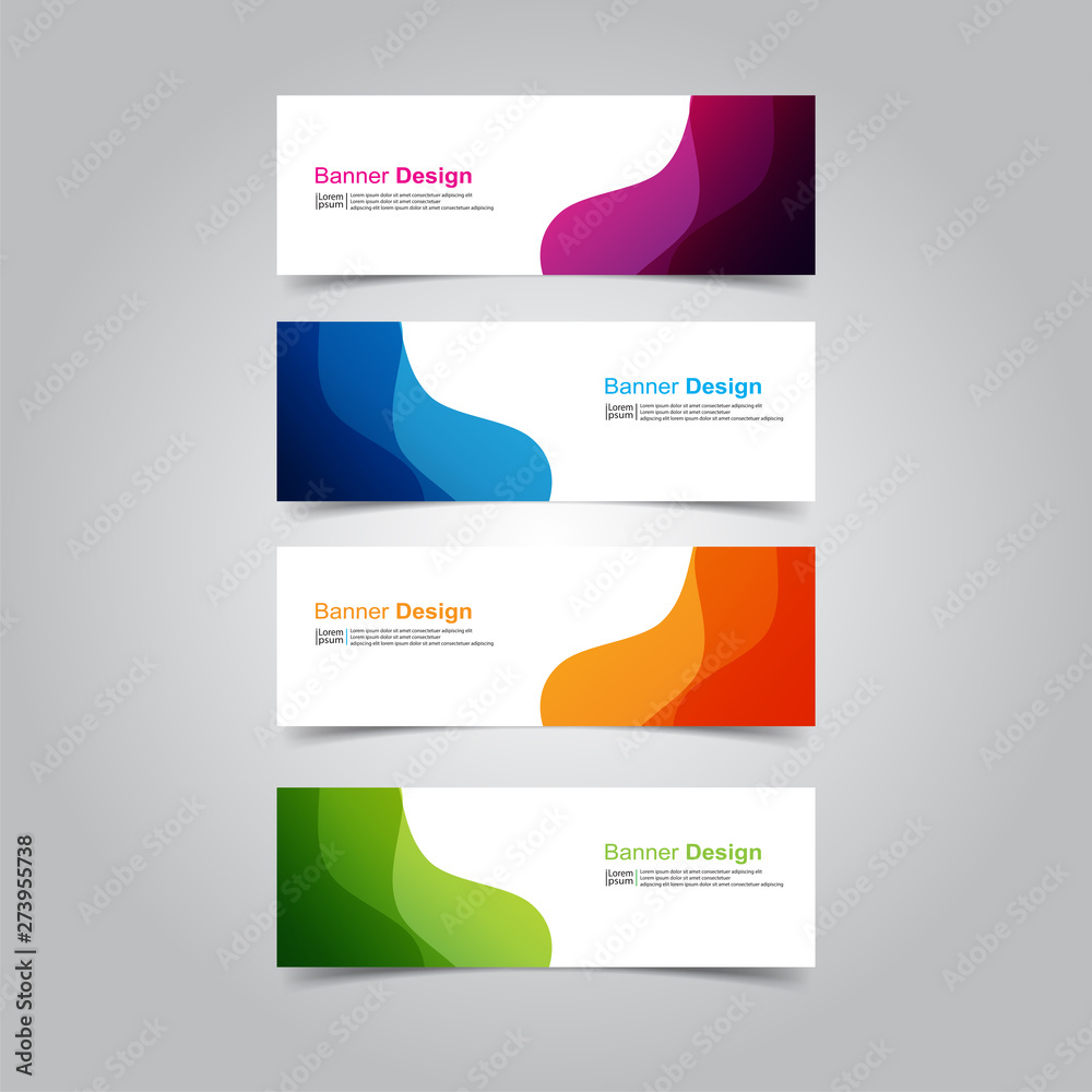 Fototapeta premium Vector abstract design banner web template