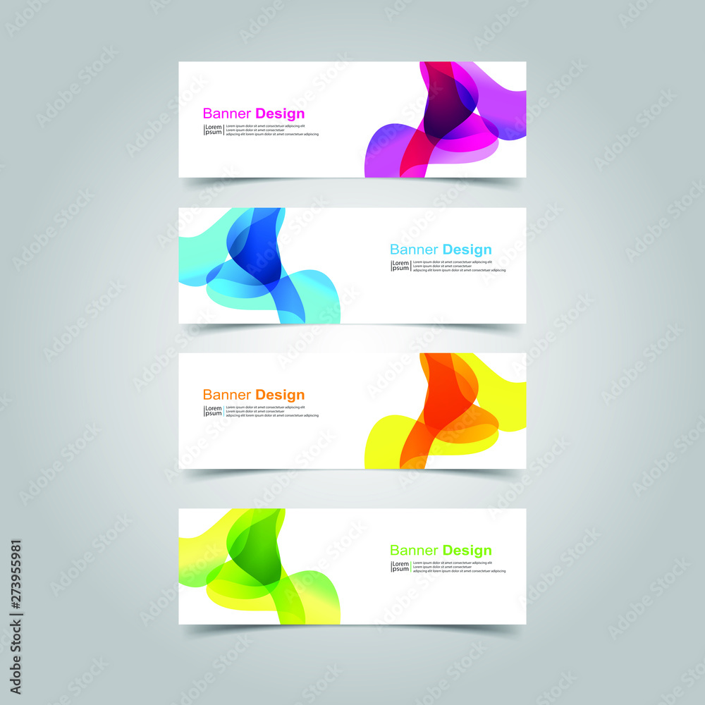 Vector abstract design banner web template