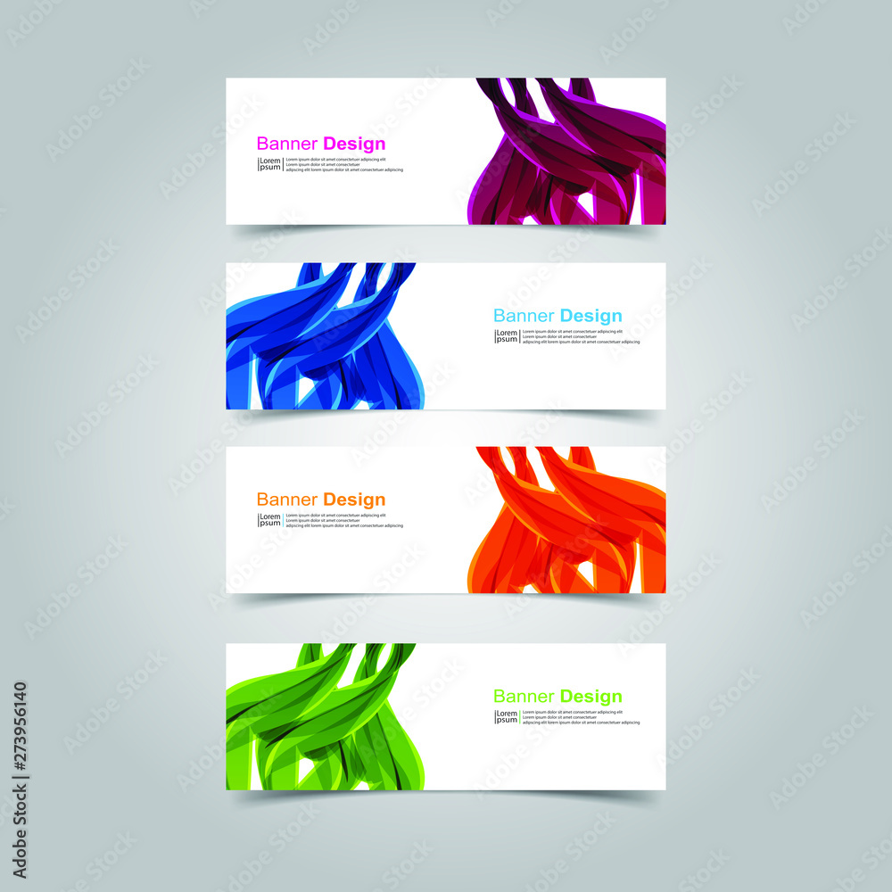 Vector abstract design banner web template