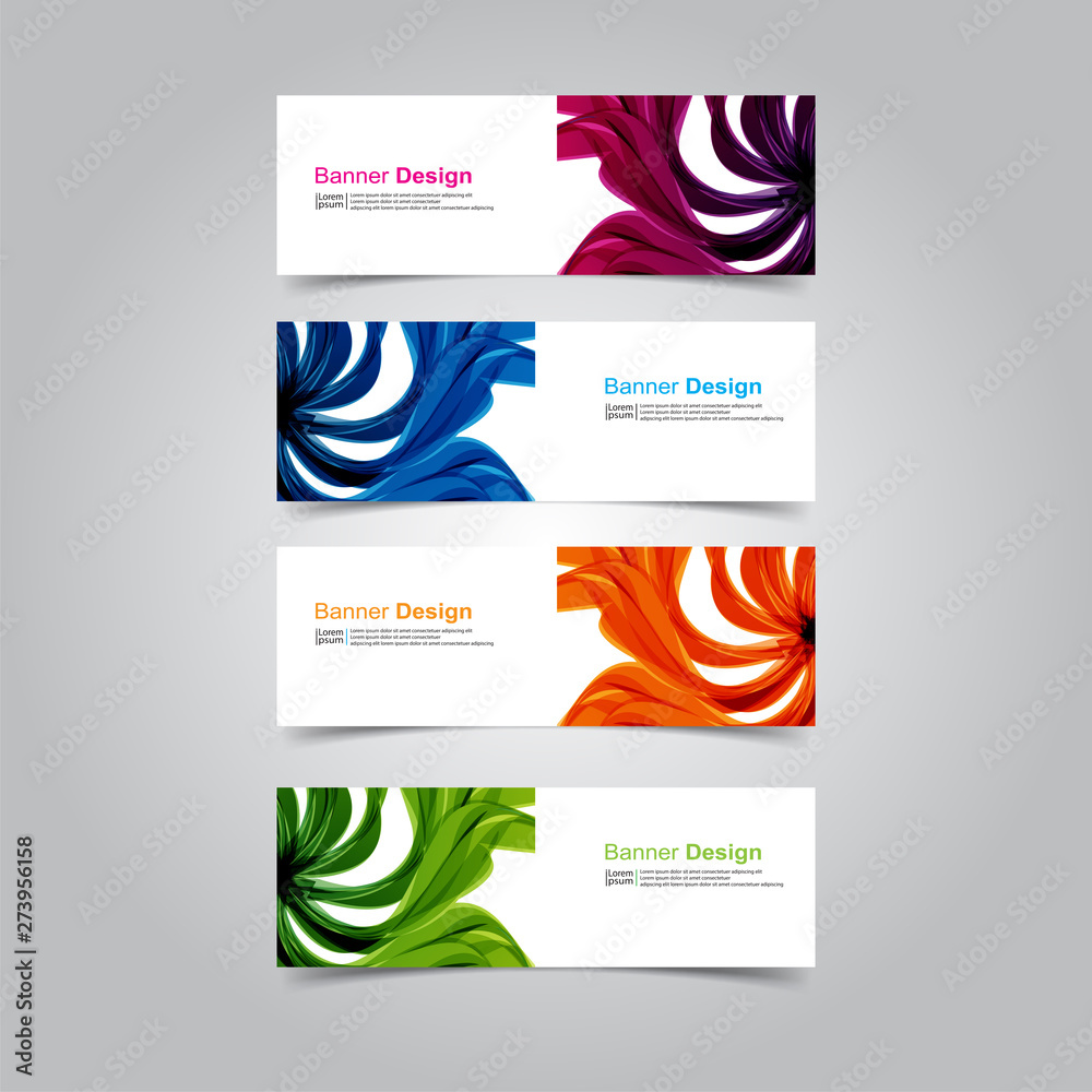 Fototapeta premium Vector abstract design banner web template