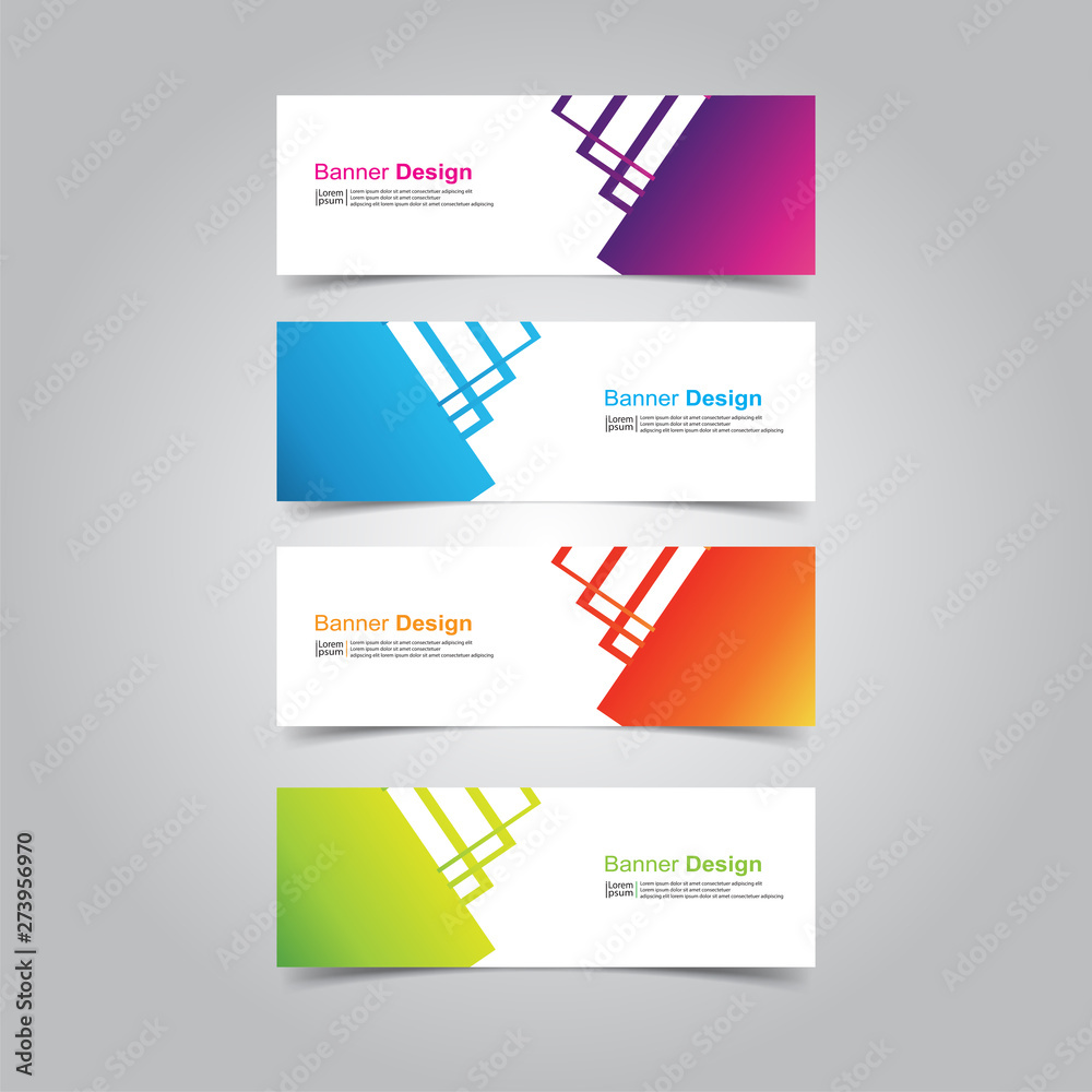 Vector abstract design banner web template