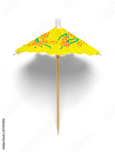 Yellow Cocktail Umbrella