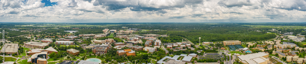 Aerial panorama University of Central Florida UCF Orlando