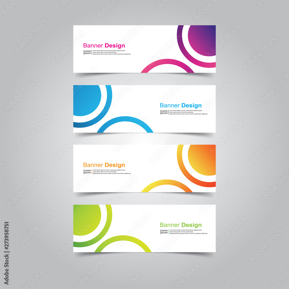 Naklejka premium Vector abstract design banner web template