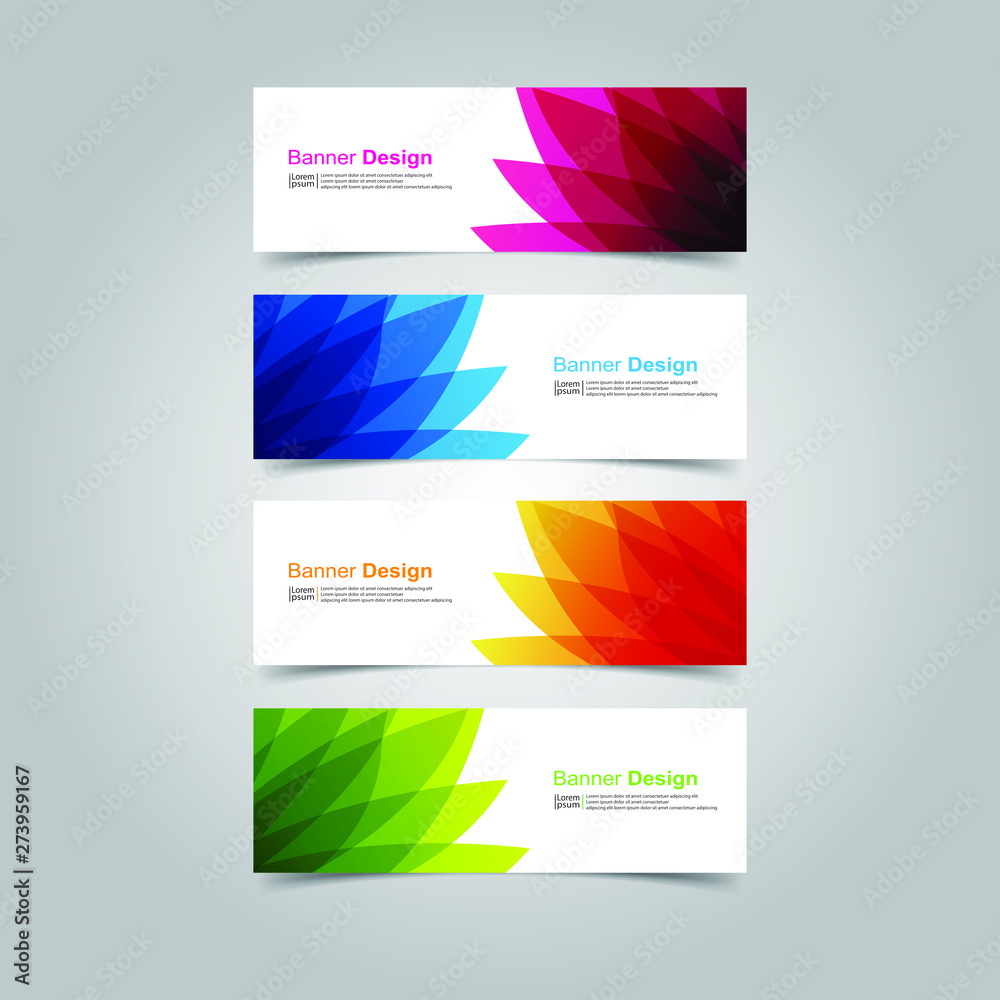Naklejka premium Vector abstract design banner web template