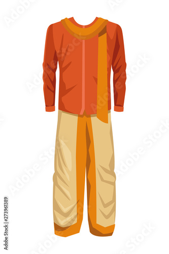 indian man dress icon cartoon
