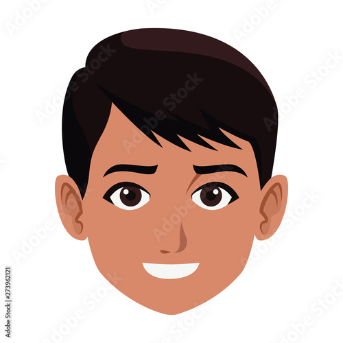 indian boy face avatar cartoon