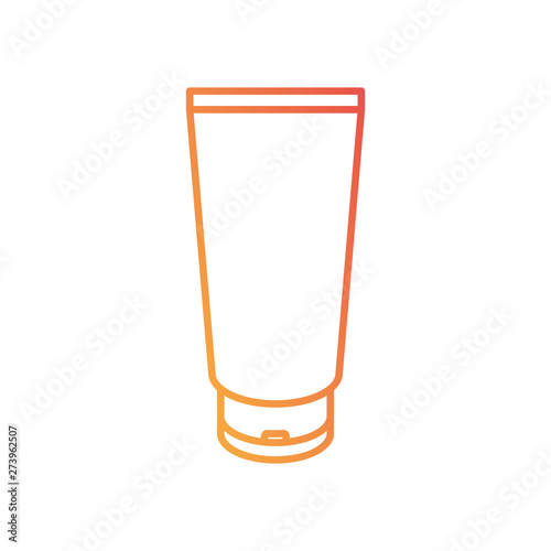 silhouette of sunscreen on white background