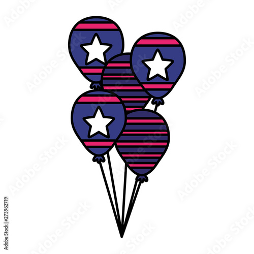 balloons american independence day design