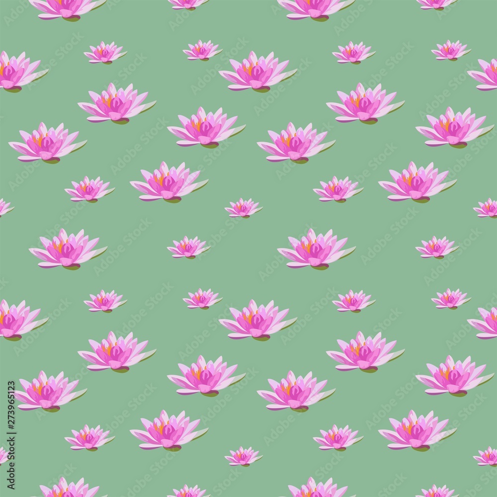 seamless floral lotus flower pattern