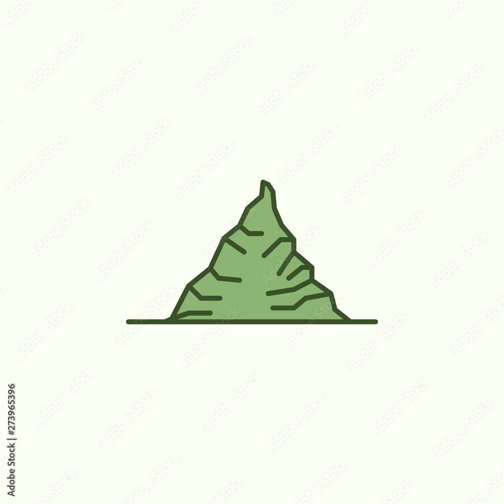 Obraz premium iceberg with simple color element icon