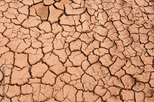 Red soil cracked by drought Red Clay Cracking