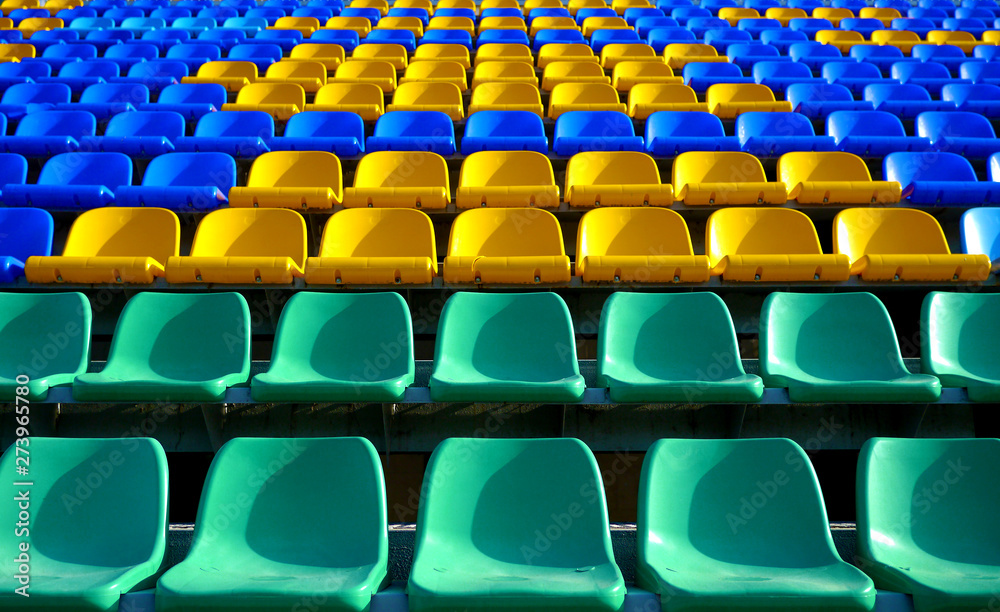Naklejka premium Empty Colorful Seats