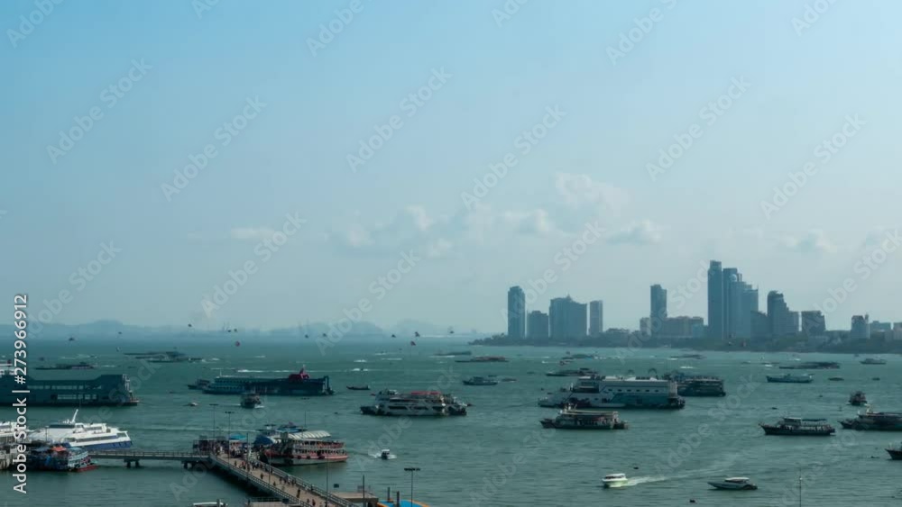 Beautiful of Pattaya bay view, Pattaya is a popular tourist destination of Thailand Beautiful of Pattaya bay view, Pattaya is a popular tourist destination of Thailand