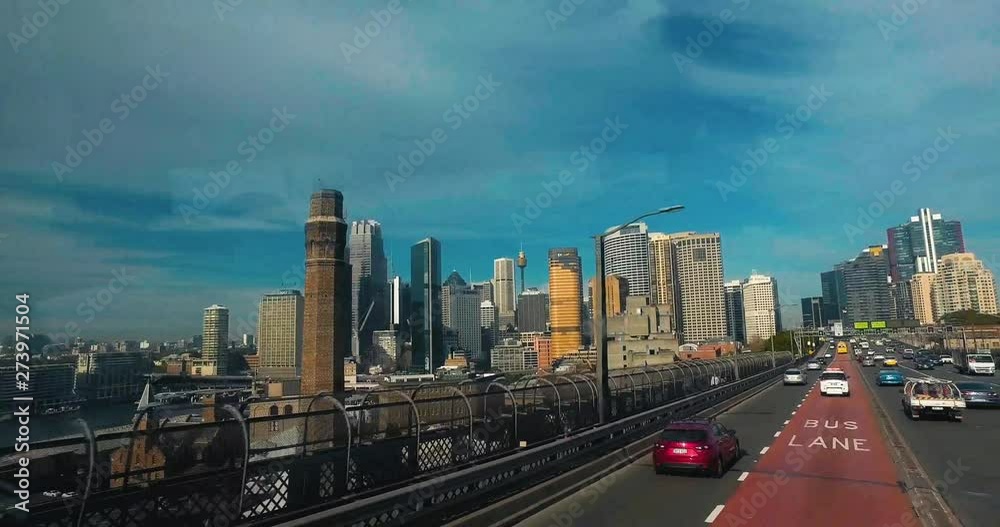 Highway to Sydney towards harbour bridge Highway to Sydney towards harbour bridge
