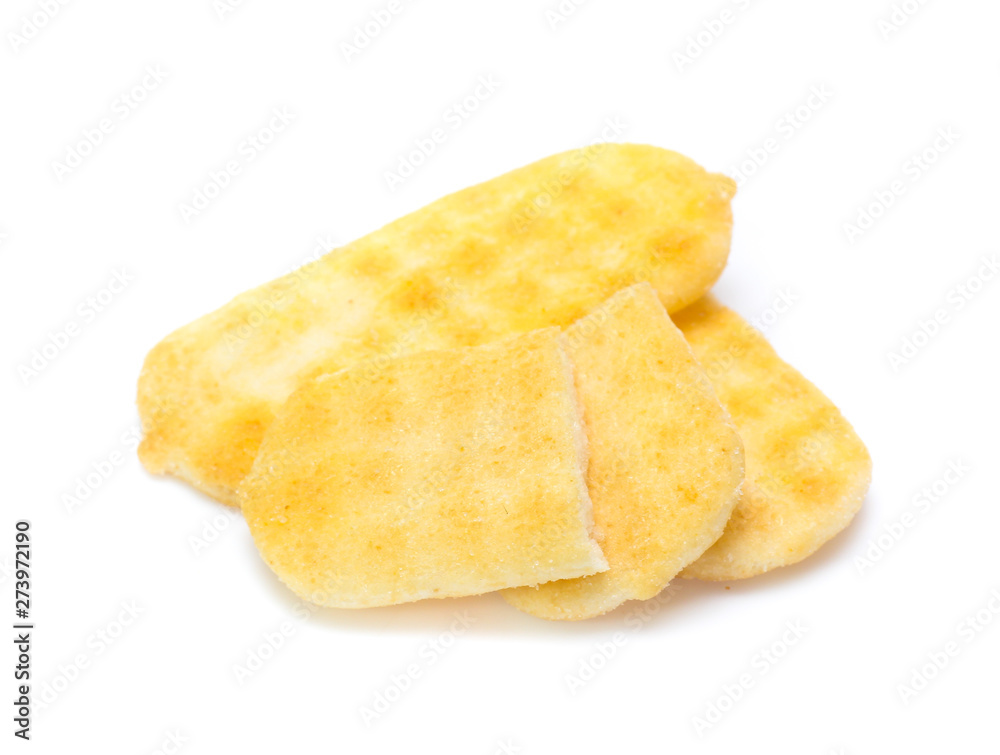 Rice cracker on white background Rice cracker on white background