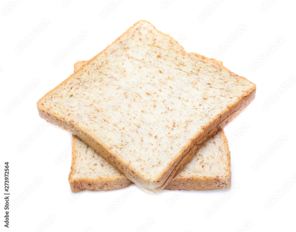 sliced bread isolated on white background sliced bread isolated on white background