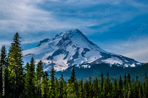 Beautiful Clear Skies Over Mount Hood in Oregon photo