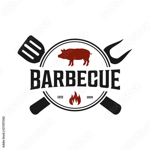 Barbecue and grill logo design