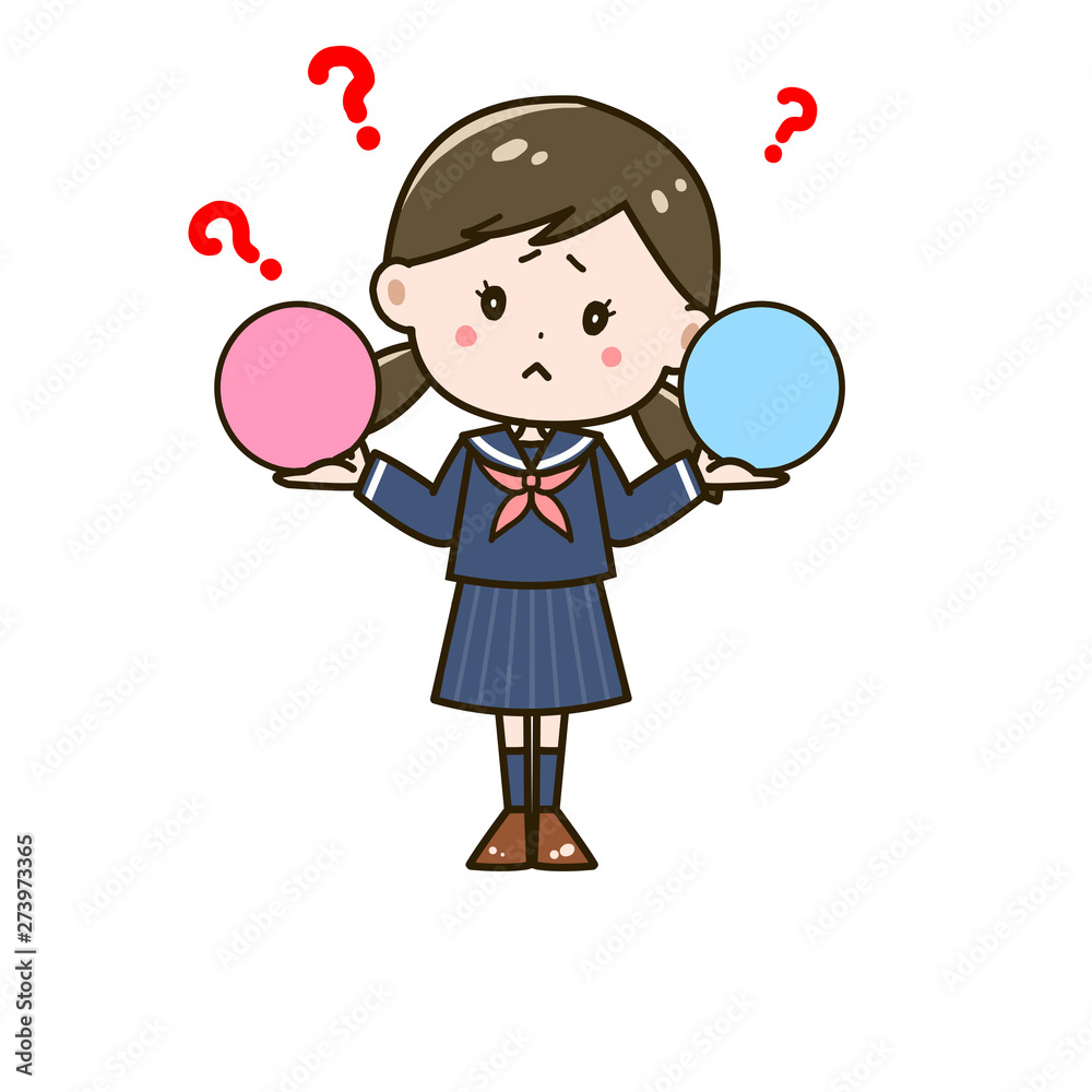 どちらか迷う女の子 ポーズ イラスト Stock Illustration Adobe Stock どちらか迷う女の子 ポーズ イラスト Stock Illustration Adobe Stock