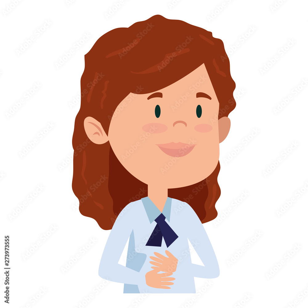 happy student girl comic character happy student girl comic character