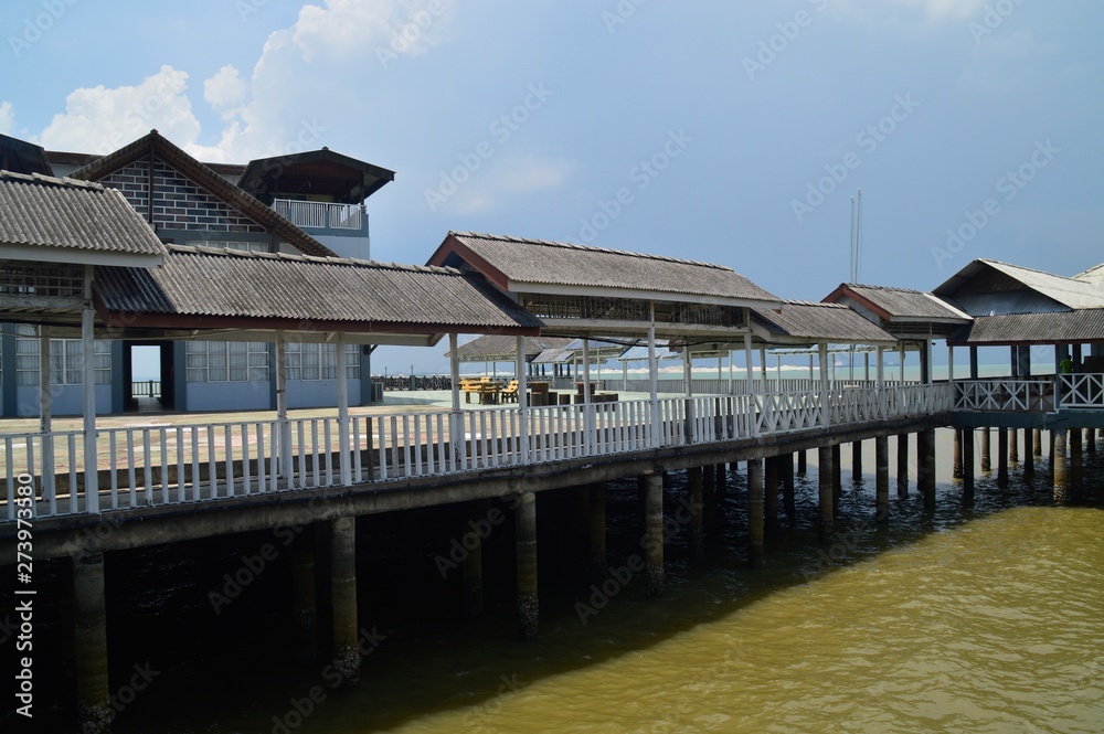 floating resort at Tanjung Piai, Johor, Malaysia