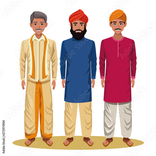 indian men avatar cartoon character