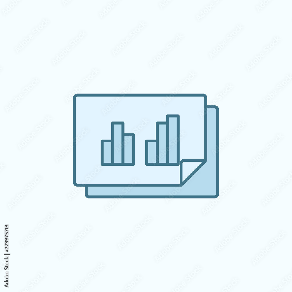 statistics with simple color element icon statistics with simple color element icon