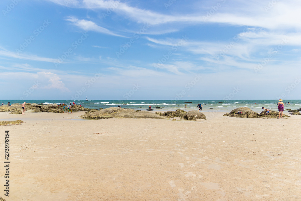 Landscapes View The atmosphere is beautiful Sand and sea