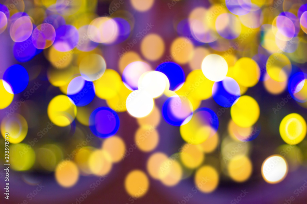 Blur - bokeh Decorative outdoor string lights hanging on tree in the garden at night time Blur - bokeh Decorative outdoor string lights hanging on tree in the garden at night time