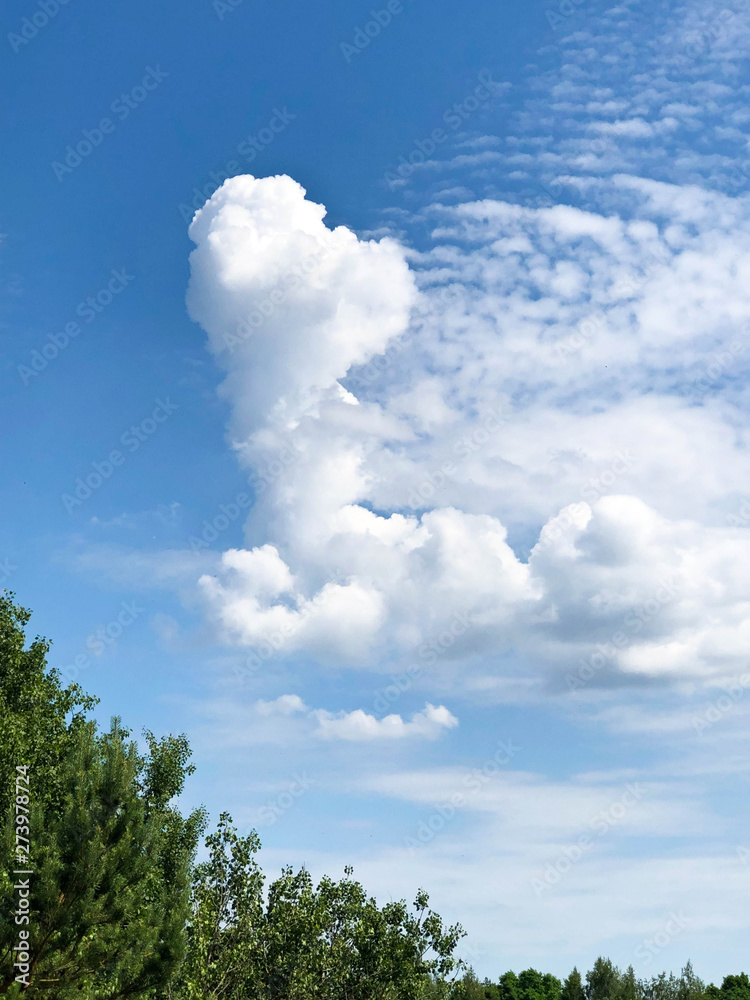 Blue sky with beautiful clouds. Abstract blue sky background. Blue sky with beautiful clouds. Abstract blue sky background.
