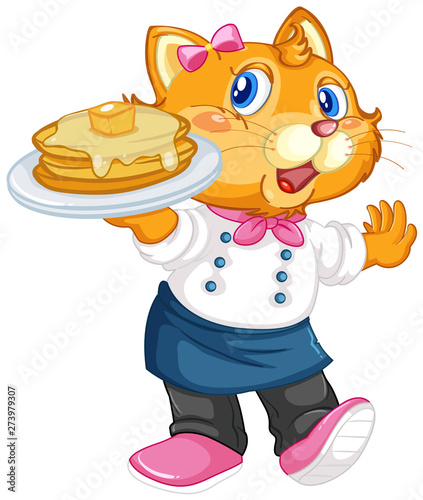 A cat dessert chef