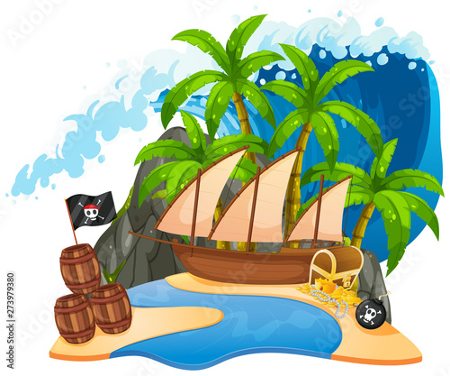 An isolated pirate island