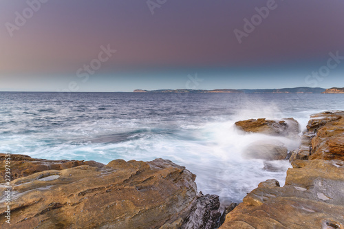 Sunrise Seascape from the Headland with Clear Skies