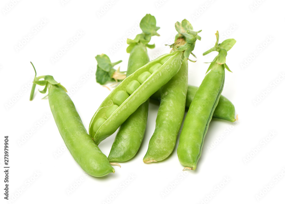 Fresh peas isolated on white background Fresh peas isolated on white background