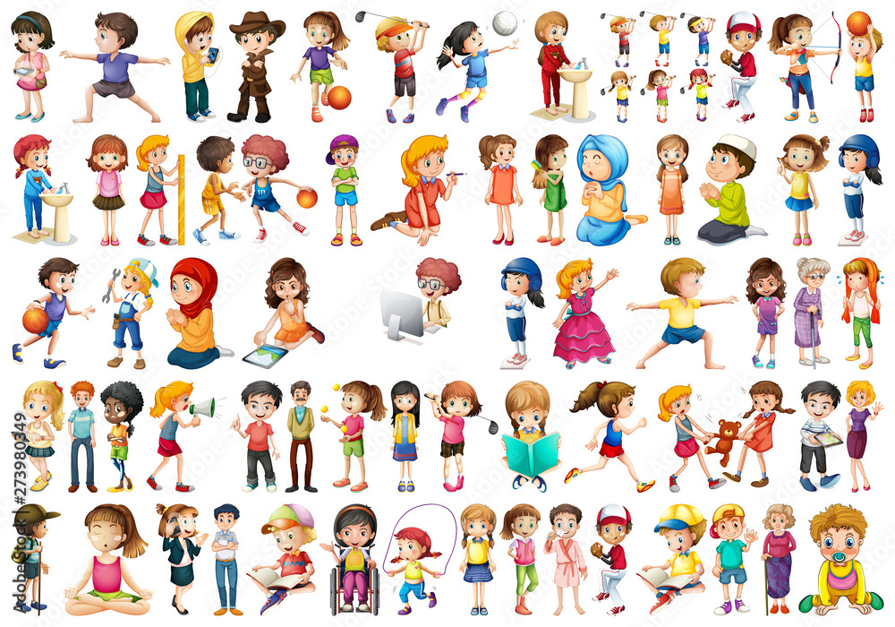 Set of people character Set of people character