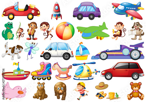 Set of children toys