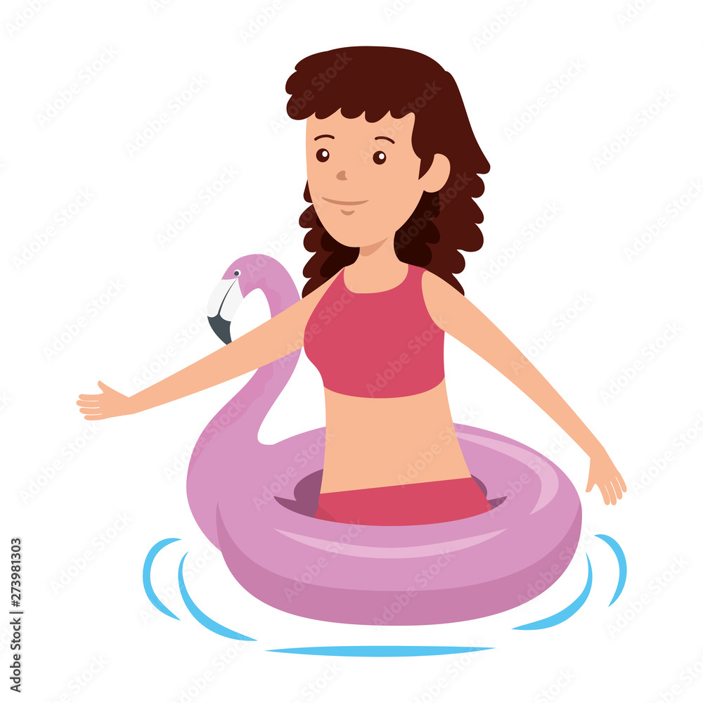 happy young girl with flemish float character happy young girl with flemish float character