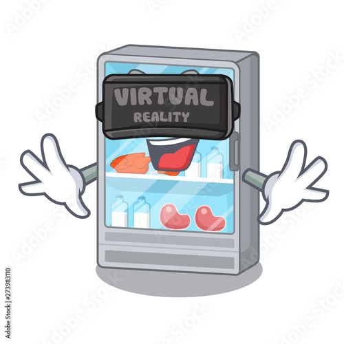 Virtual reality refrigerator in the a cartoon shape